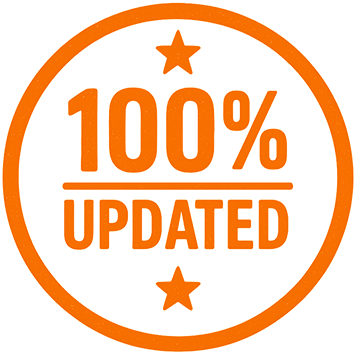 100% updated kunskapsgaranti logo